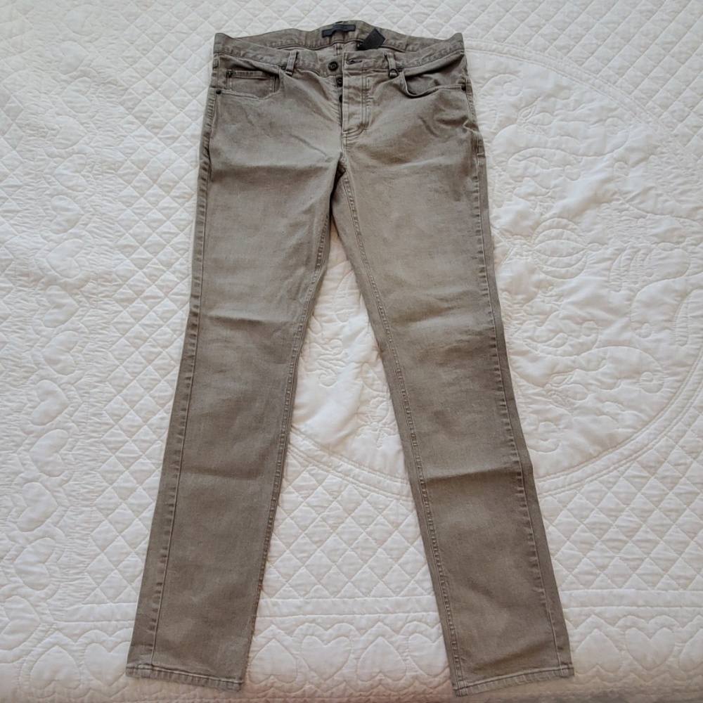 John Varvatos Slim Straight Jeans - Taupe